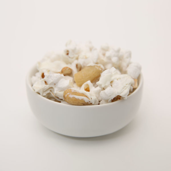 White Chocolate Cashew Popcorn